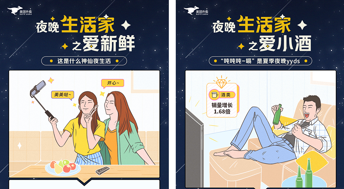 美團閃購 南方城市夜間外賣更活躍、95后在夜里都是“生活家”……看看年輕人夜里都在美團閃購買了啥？